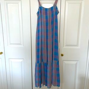 NWT Loft Plaid Maxi Dress